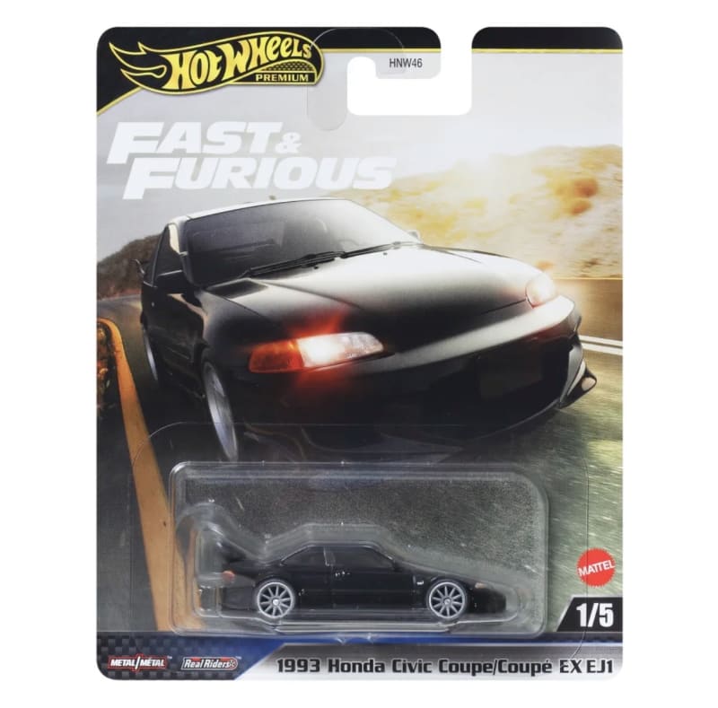 Hot Wheels Premium 1993 Honda Civic Coupe Fast and Furious